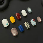 Mismatched Dot Grid Press-On Nails