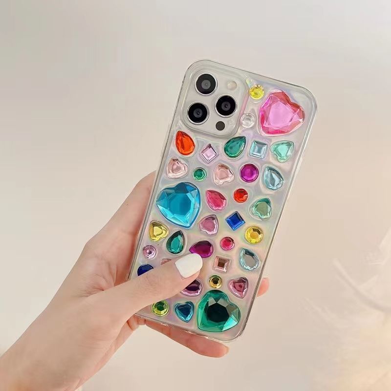 Scattered Jewel Iridescent Phone Case