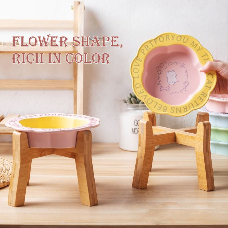 Elevated Ceramic Pet Food Bowl