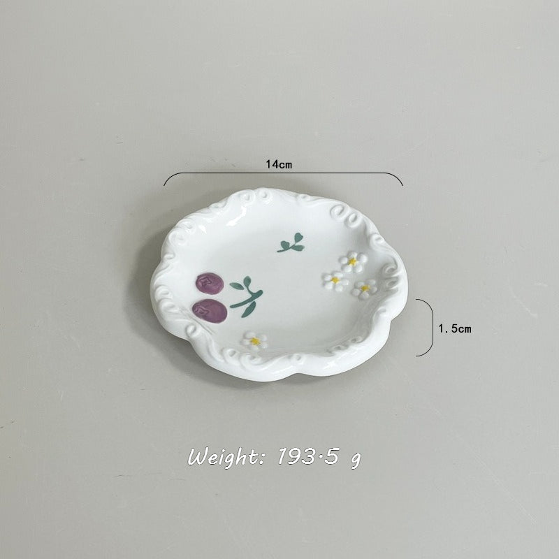 Embossed Fruit Ceramic Plate - Modomu