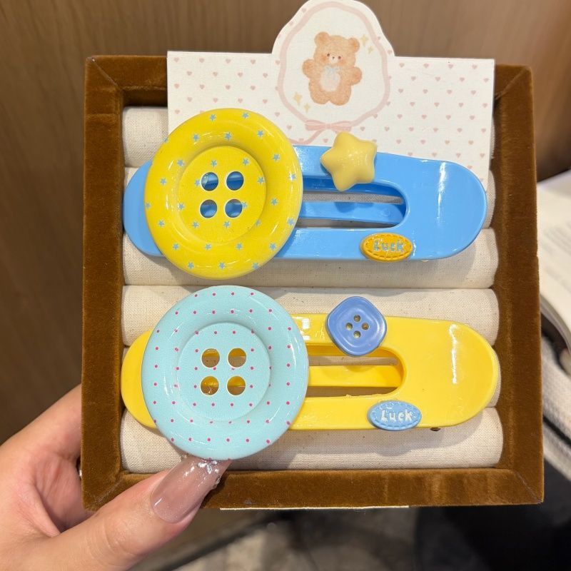 Polka Dot Button Snap Clips