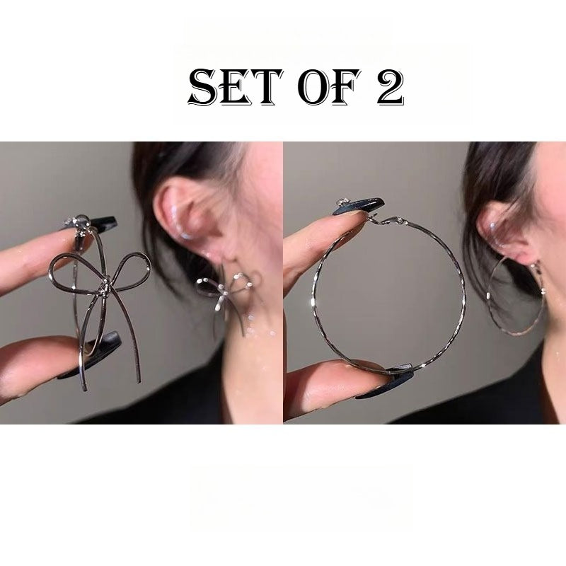 Bow Stud Earrings Statement