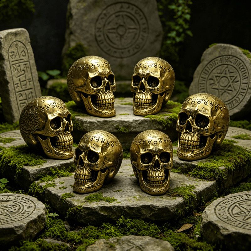 Engraved Skull Ornament