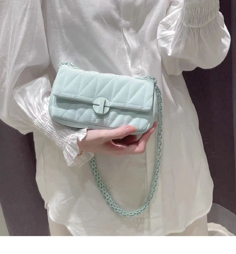 Quilted Chain Flap Bag
