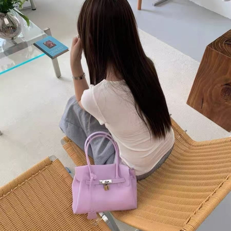 Transparent Jelly Lock Shoulder Bag