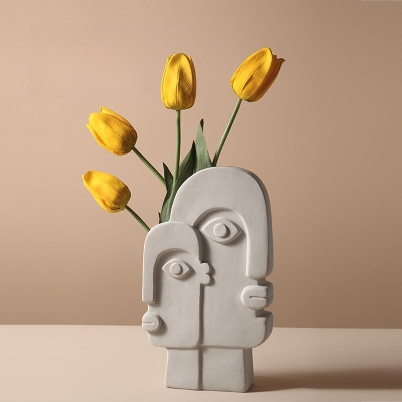 Abstract Face Ceramic Vase - Modomu