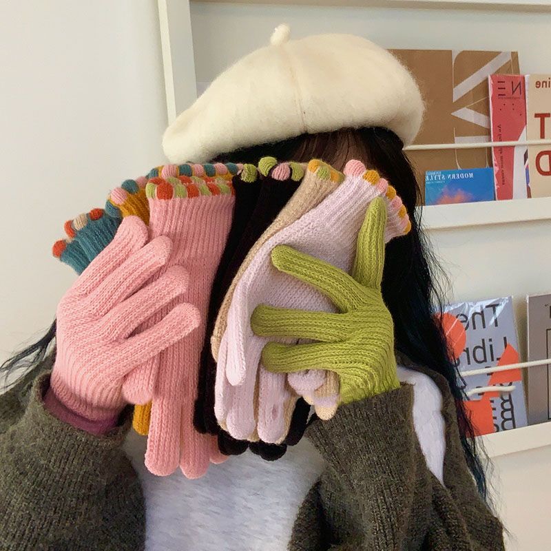 Candy Bobble Touchscreen Gloves