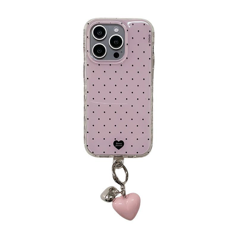 Polka Dot Heart Phone Case - Modomu