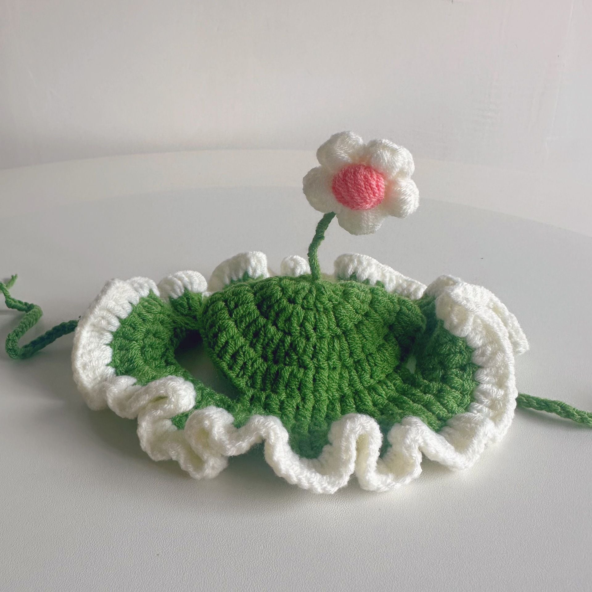 Knit Pet Hat Frog Design