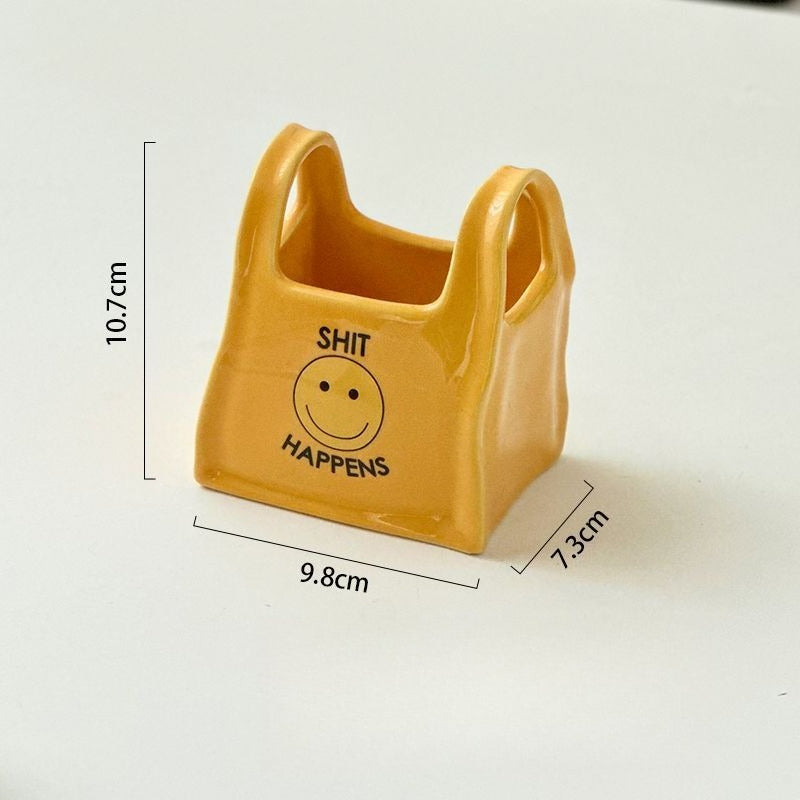 Smiley Bow Ceramic Storage Box