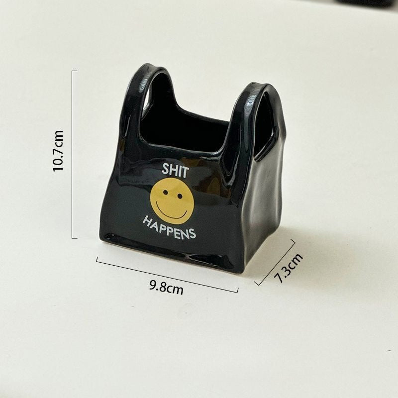Smiley Bow Ceramic Storage Box