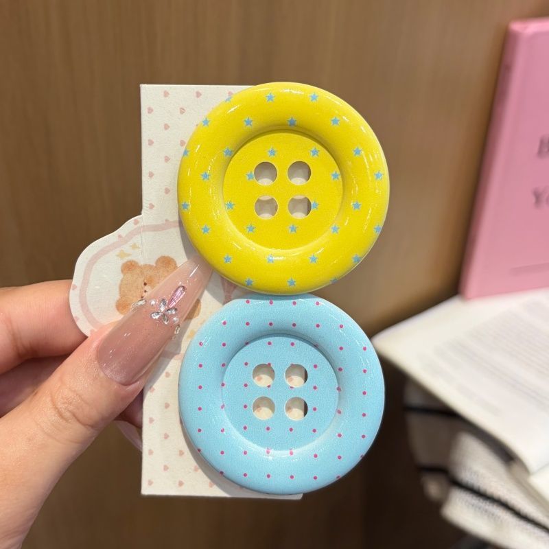 Giant Button Hair Clips