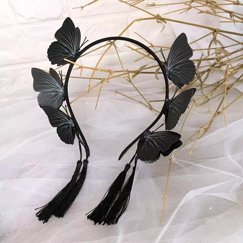Butterfly Tassel Crown Band