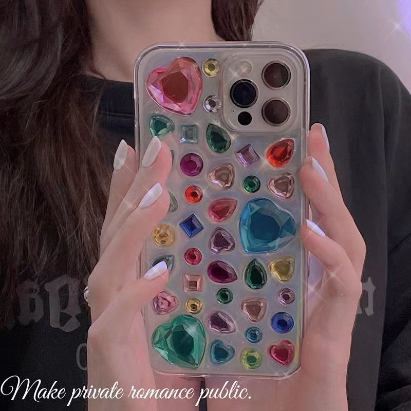 Scattered Jewel Iridescent Phone Case