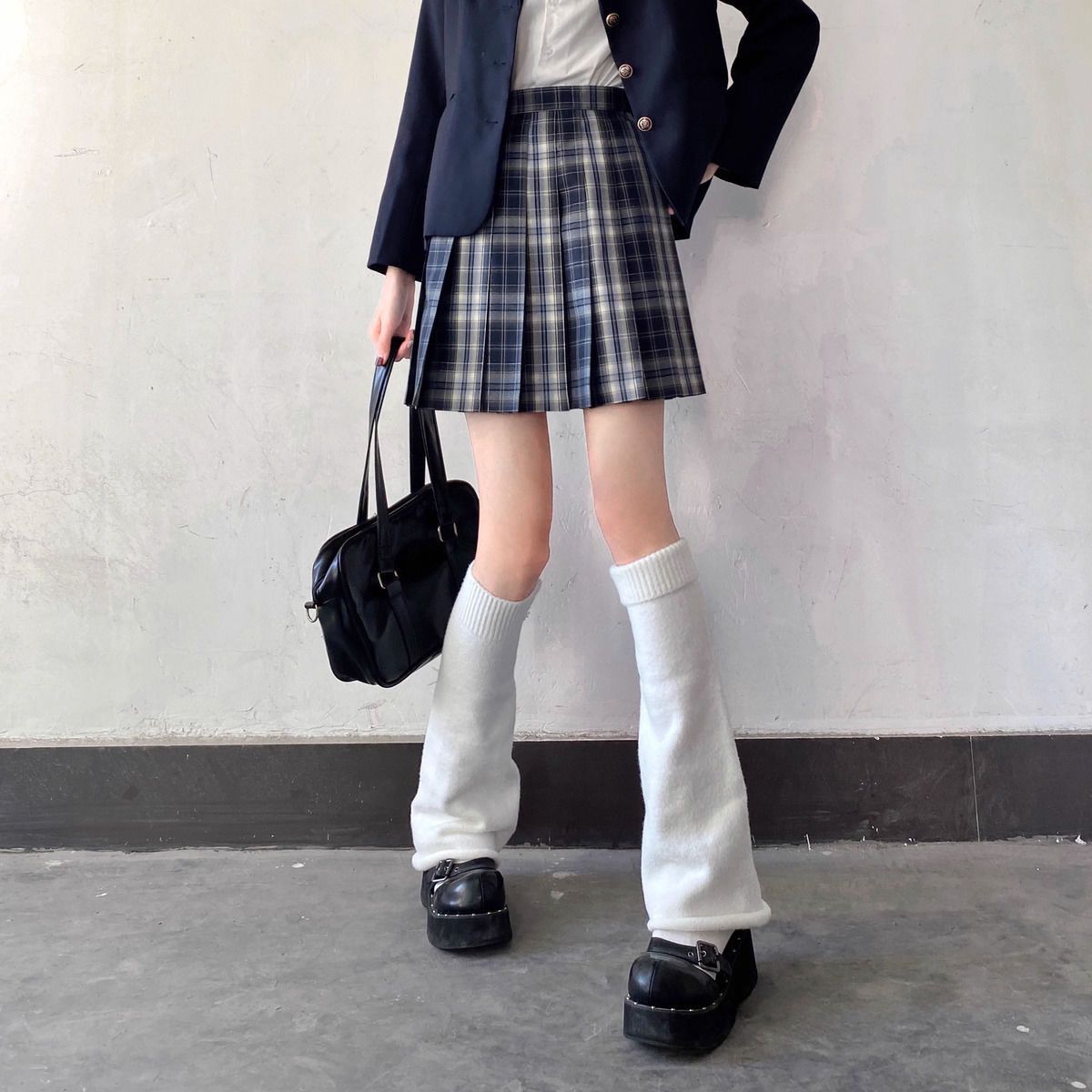 Ribbed Knit Stacked Socks - Modomu