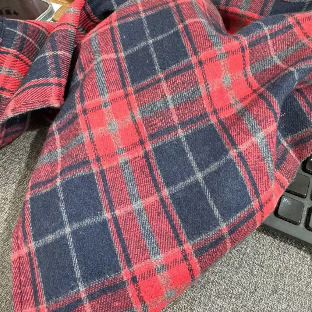 Unisex Plaid Layered Skirt - Modomu