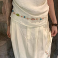 Beaded Tassel Tie Belt