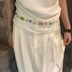 Beaded Tassel Tie Belt