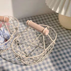 Wire Storage Basket with Handle