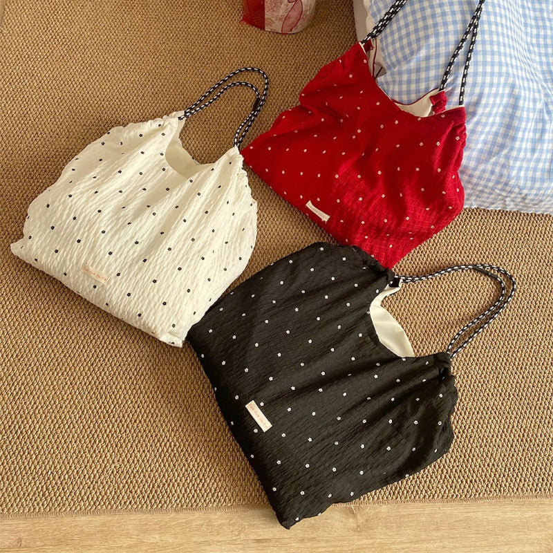 Mesh Drawstring Shoulder Tote