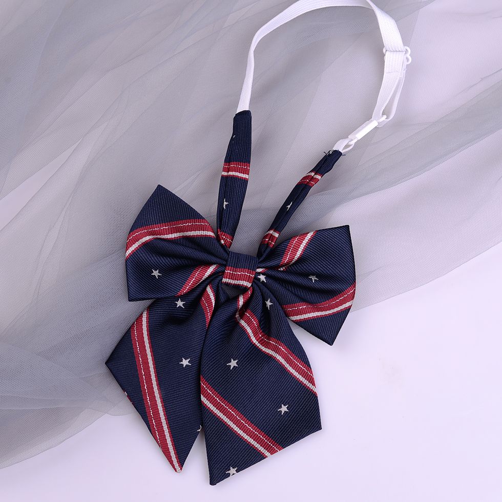 Striped School Uniform Bow Tie - Modomu