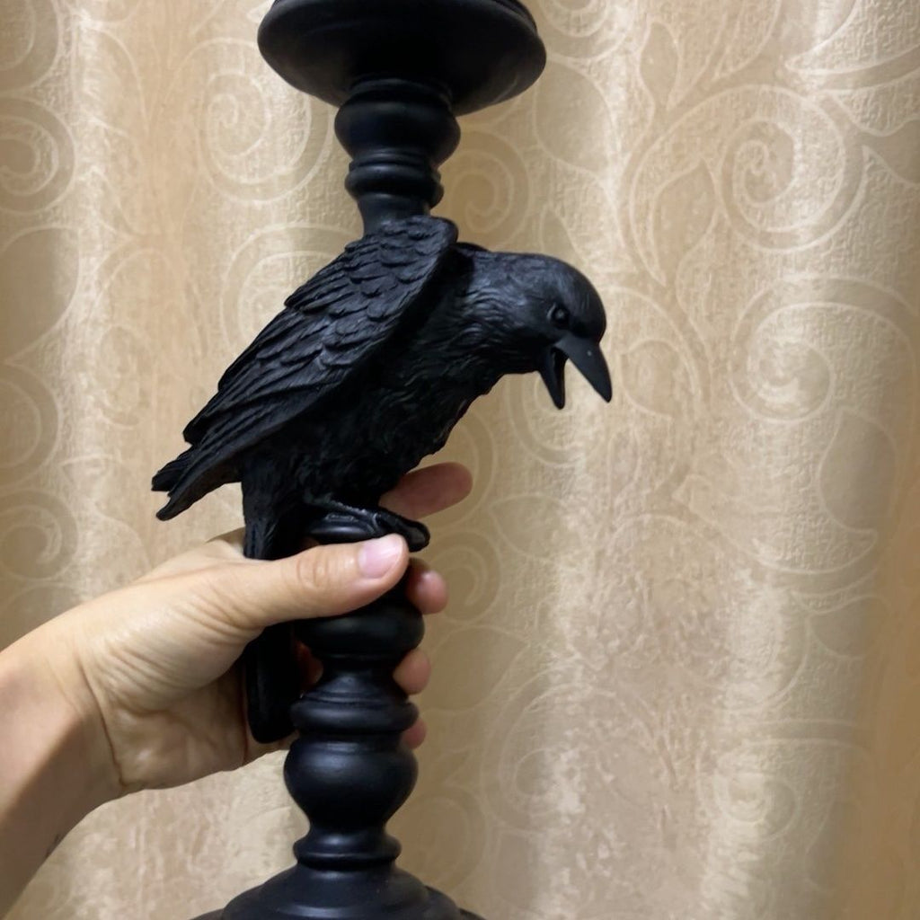 Perched Crow Candlestick