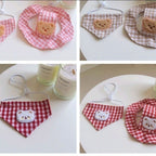 Bear Patch Gingham Pet Hat