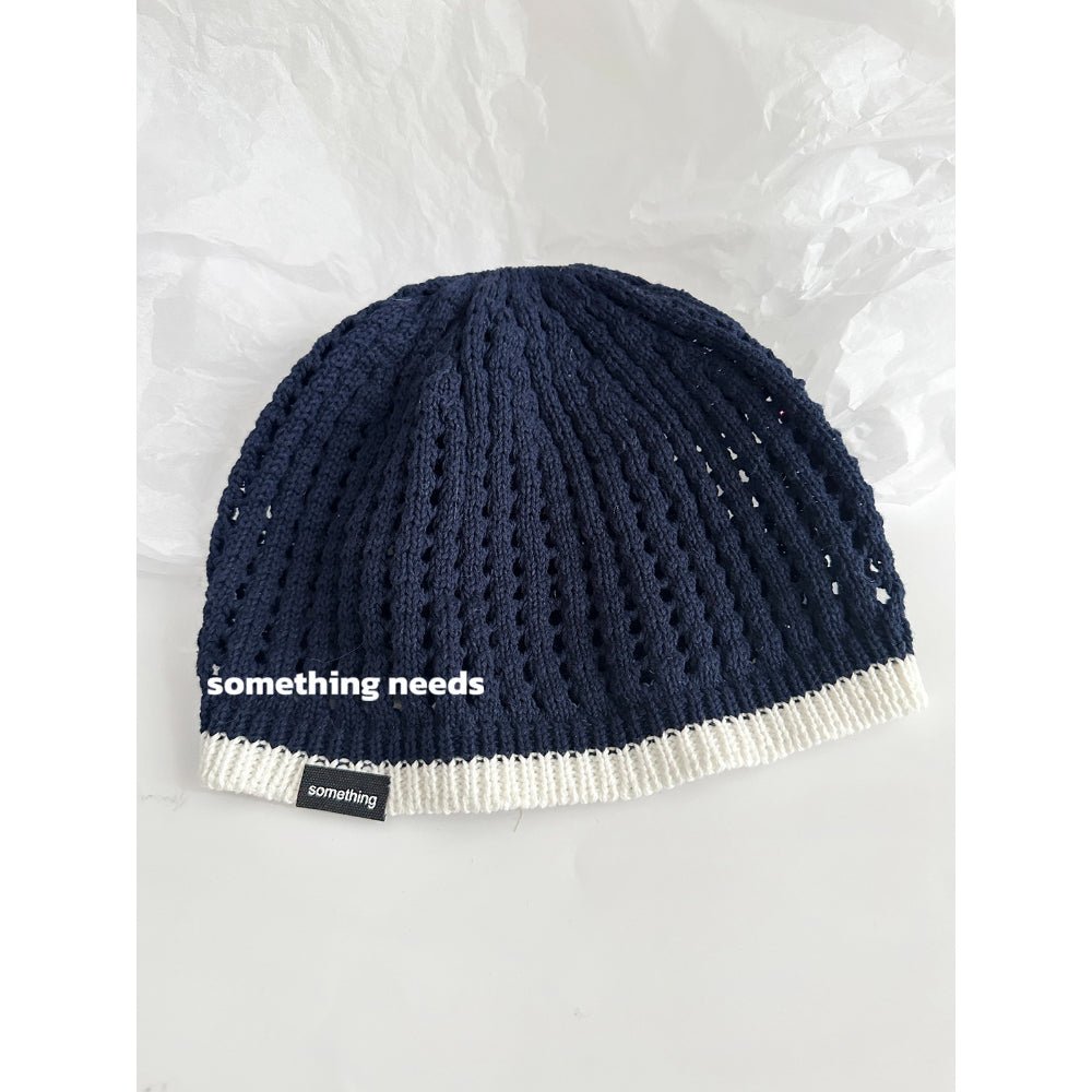 Knit Hollow Beanie Hat - Modomu