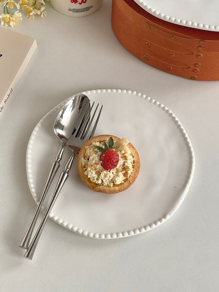 Beaded Edge Ceramic Dinner Plate - Modomu