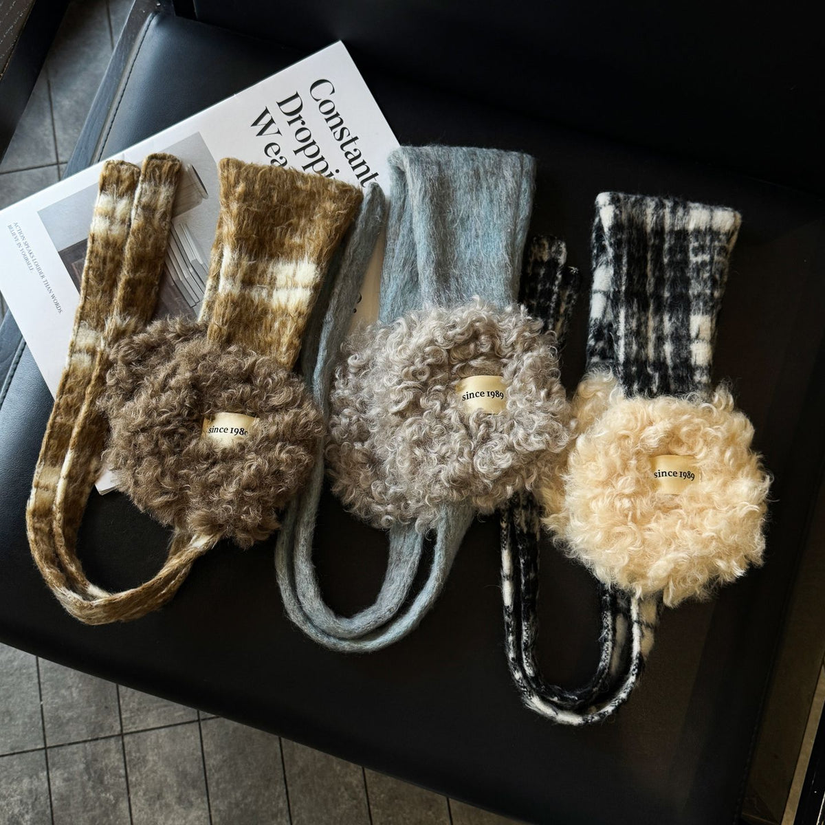 Curly Tie Strap Earmuffs