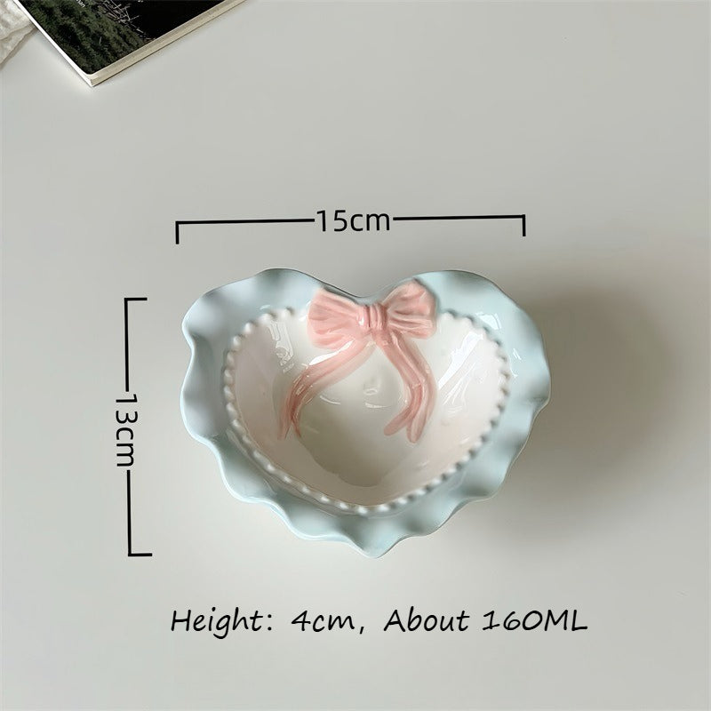 Heart Shaped Ceramic Dessert Plate - Modomu