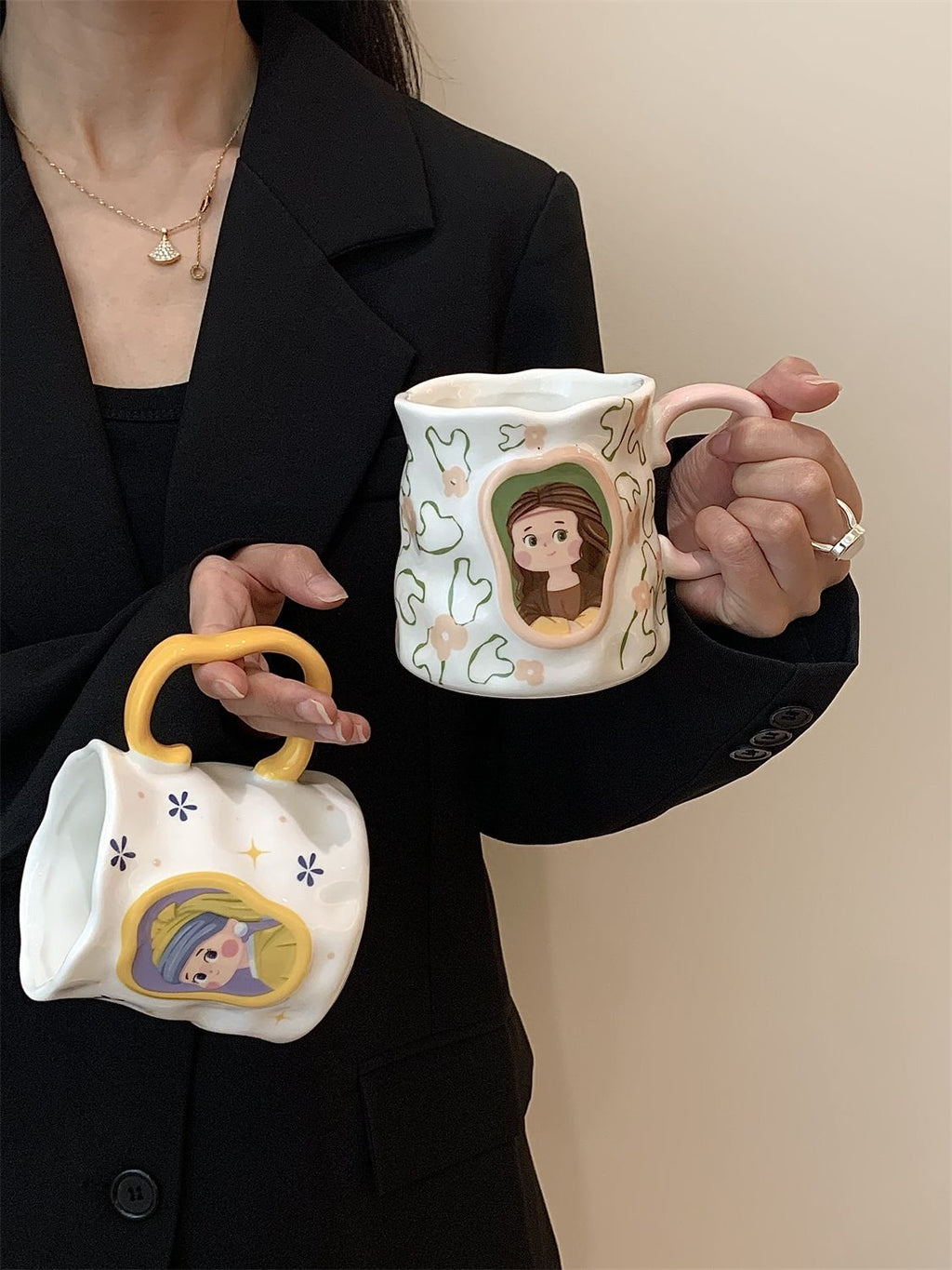 Retro Painting Ceramic Coffee Mug - Modomu