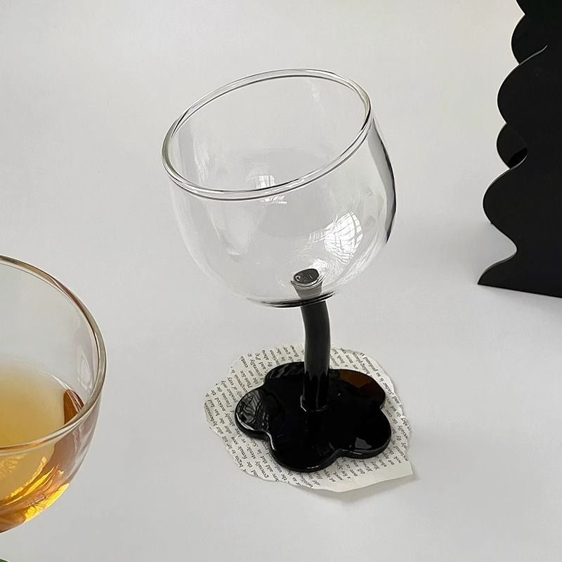 Tilted Flower Goblet Glass - Modomu