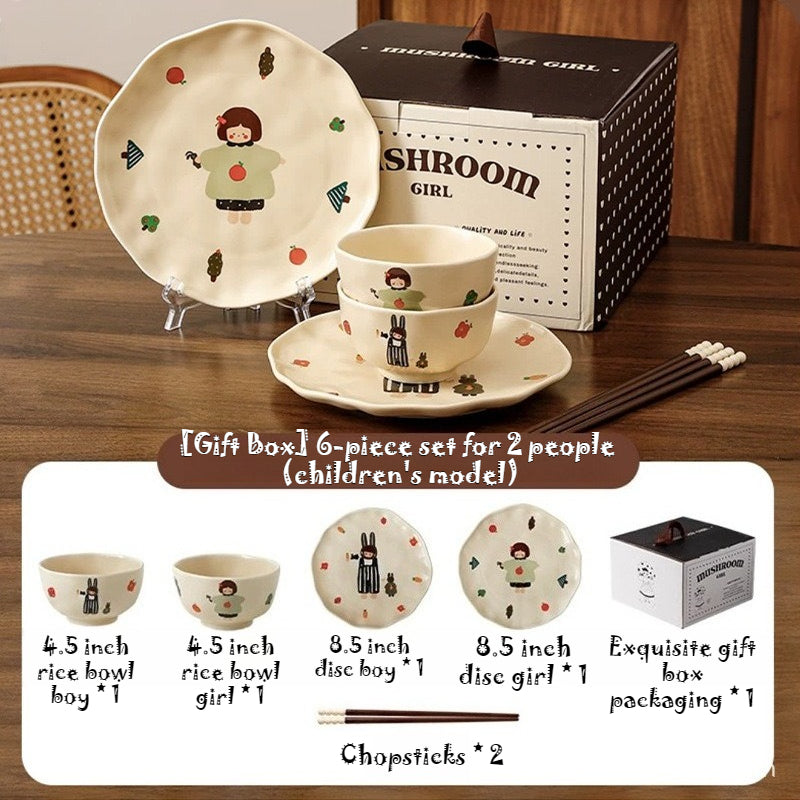 Family Cartoon Ceramic Tableware - Modomu