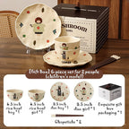 Family Cartoon Ceramic Tableware - Modomu