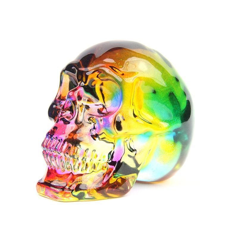 Iridescent Skull Ornament