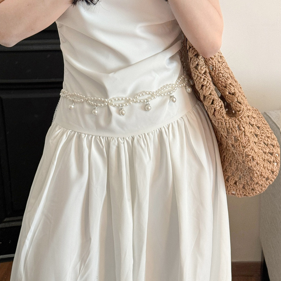 Retro Pearl Waist Chain Belt - Modomu