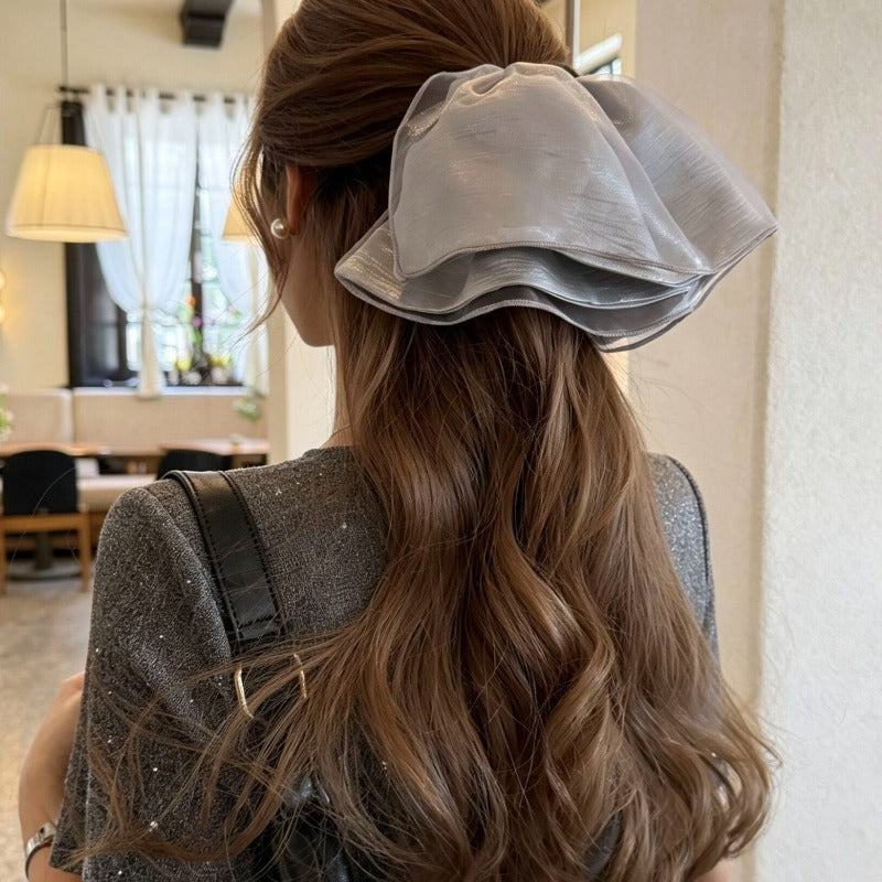 Ruffle Ponytail Hair Clip