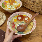 Hand-Painted Japanese Ramen Bowl