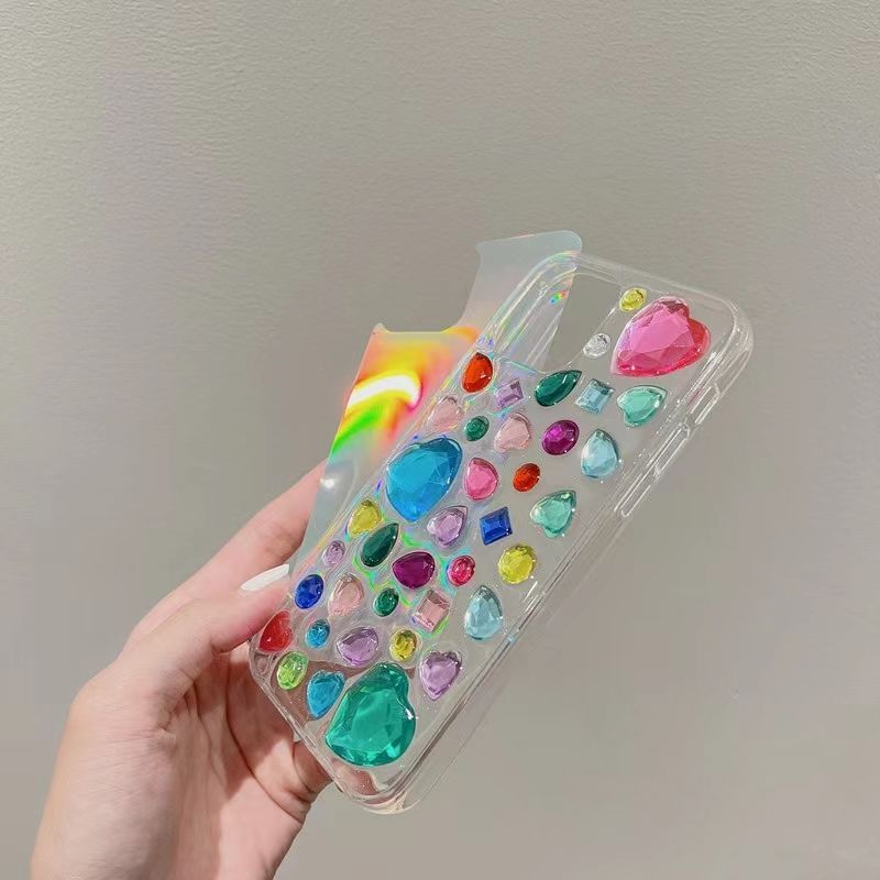 Scattered Jewel Iridescent Phone Case