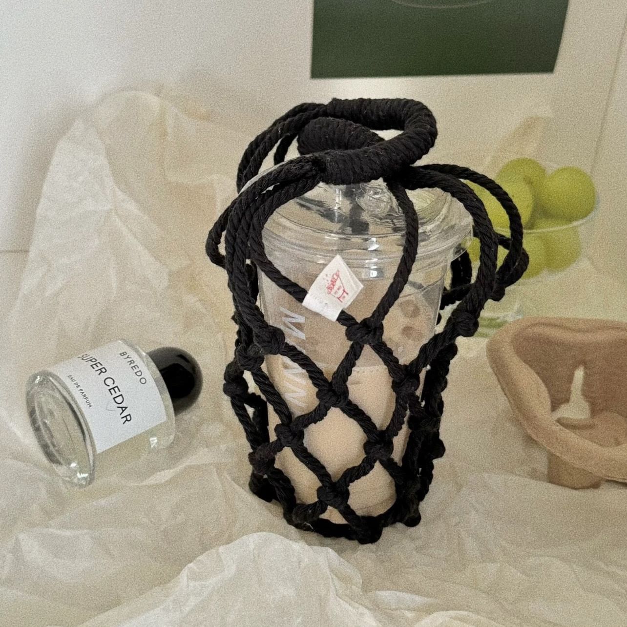 Handwoven Mesh Cup Carrier