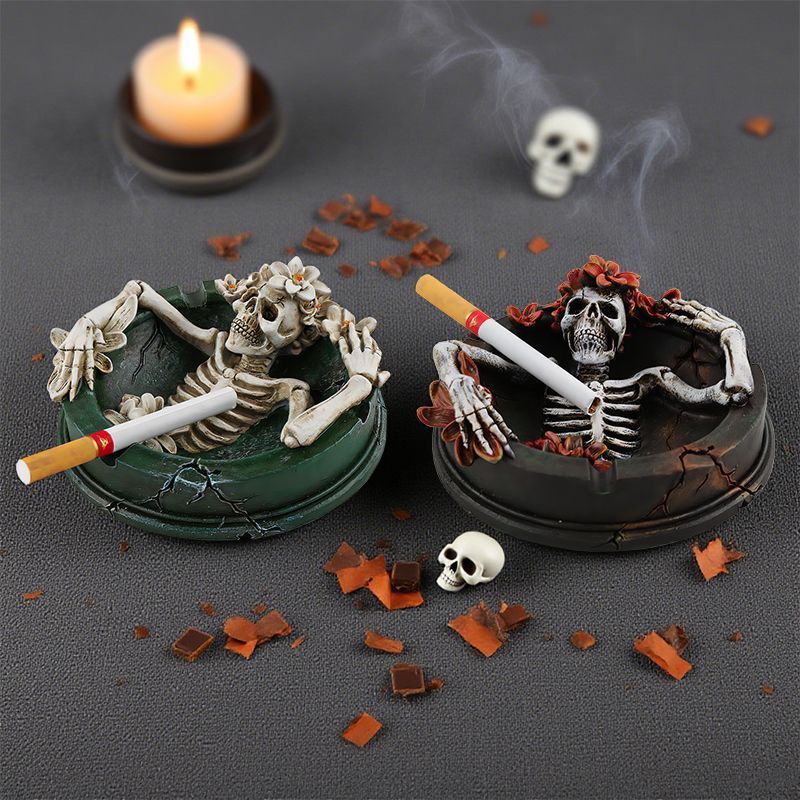 Flower Crown Skull Ashtray
