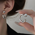 C-Shaped Semi-Circular Earrings