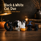 Halloween Cat Figurine Set