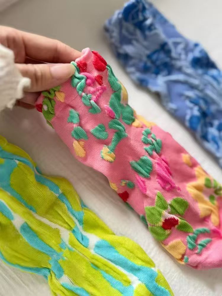 Watercolour Bloom Ankle Socks