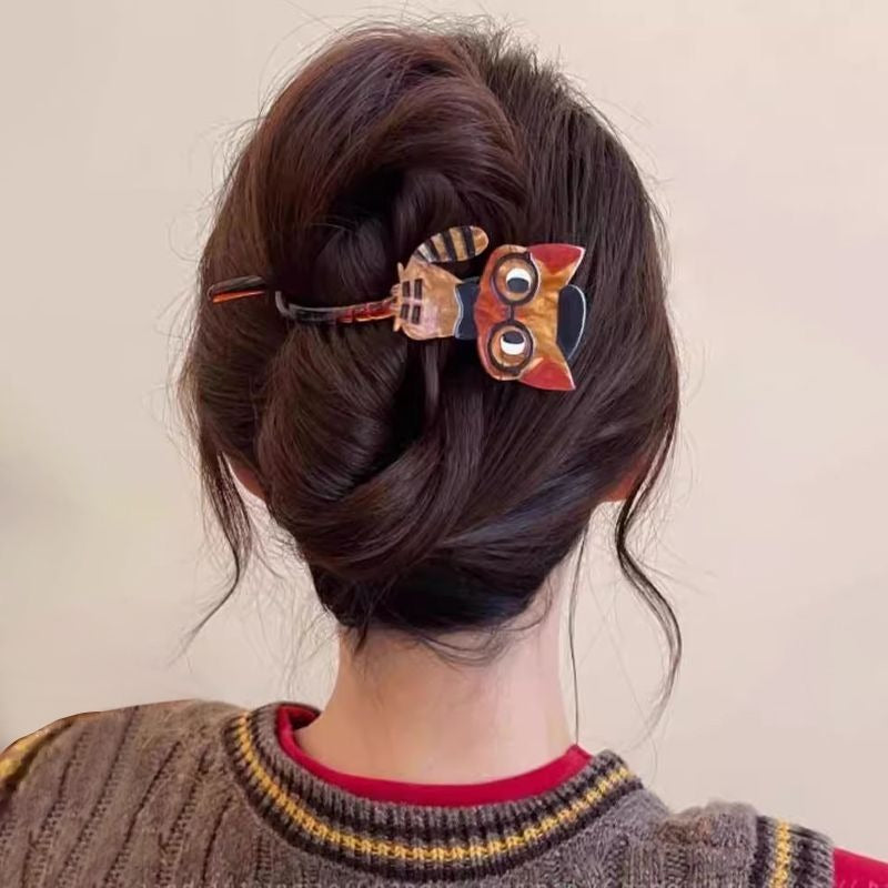Cartoon Cat Twist Hair Clip
