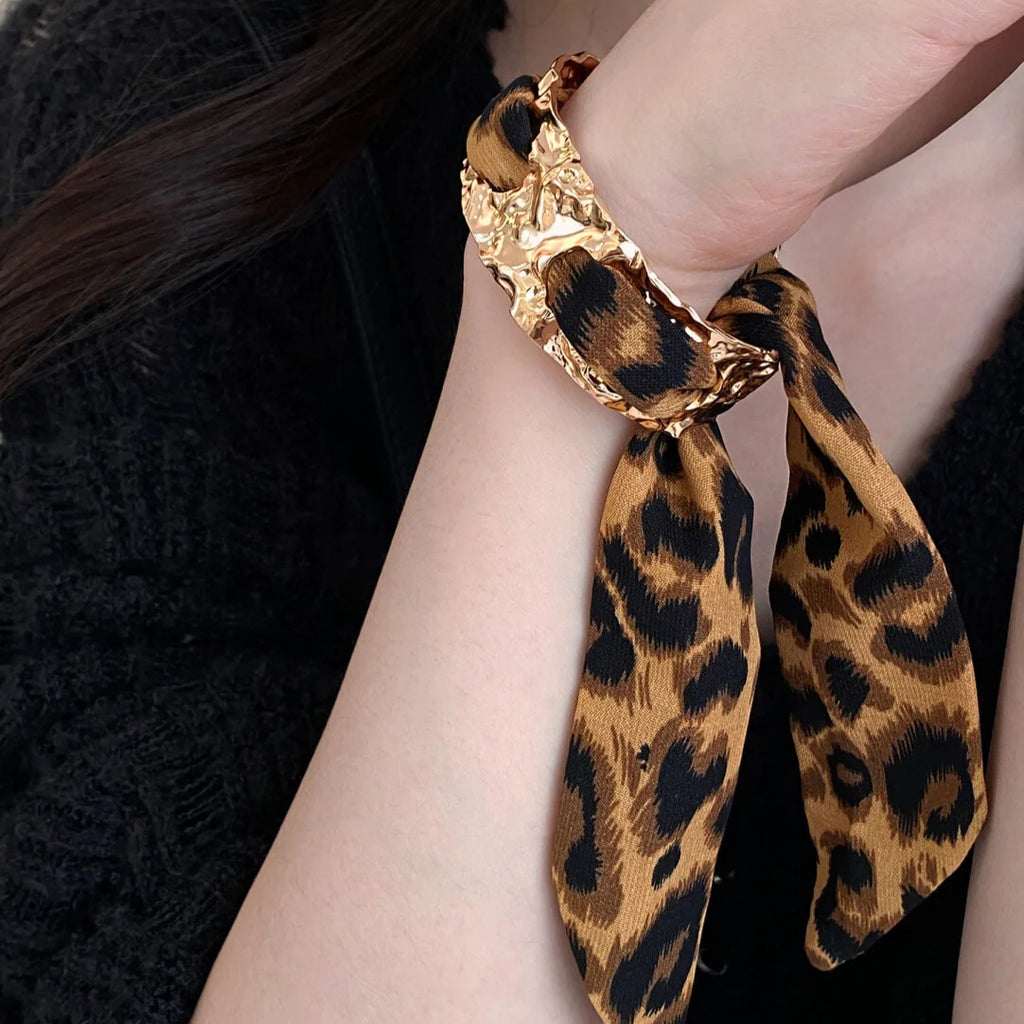 Retro Leopard Ribbon Bracelet - Modomu