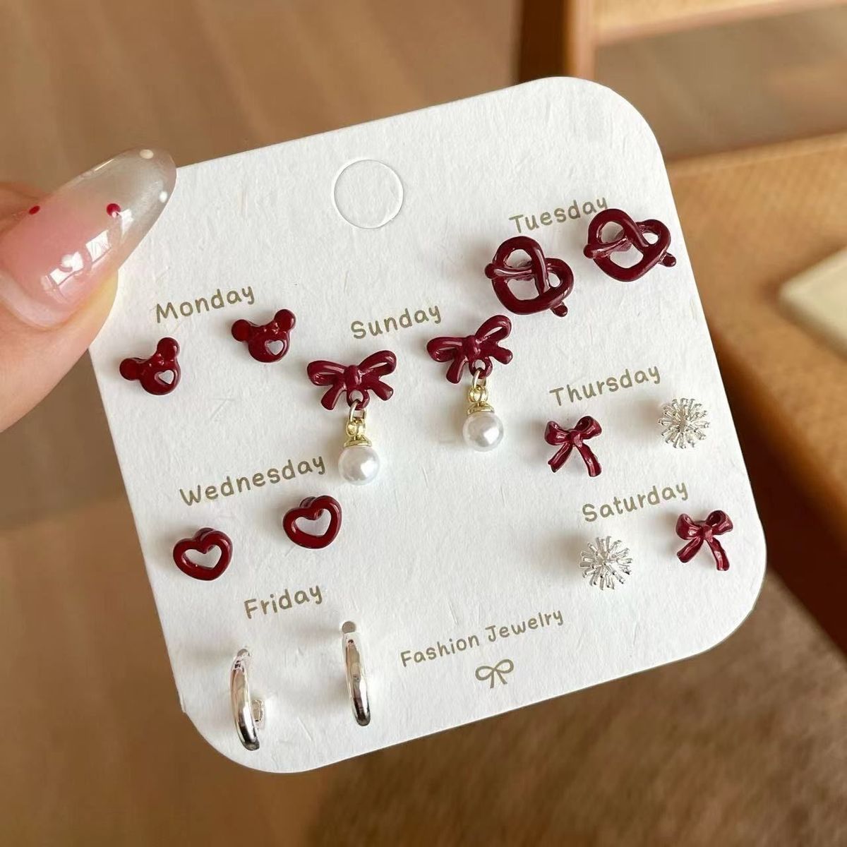 Geometric Stud Earrings Set