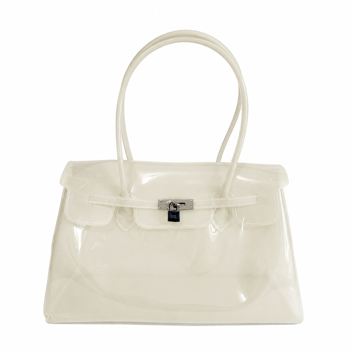 Oversized Padlock Jelly Tote