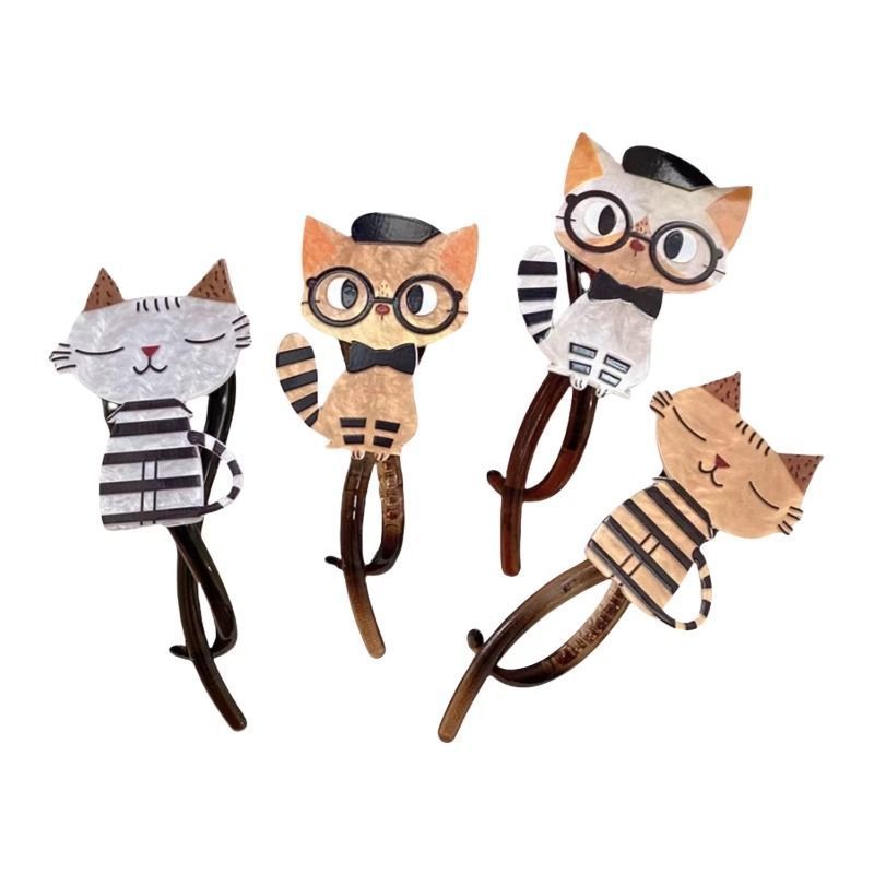 Cartoon Cat Twist Hair Clip